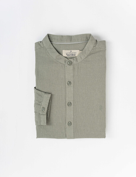 Camisola m/l lino verde claro