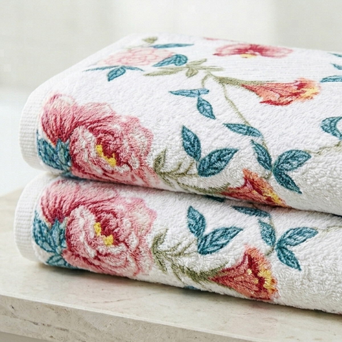 Pack X 2 Toallas Prisma Dohler Estampadas 100% Algodón - FIORELLA 