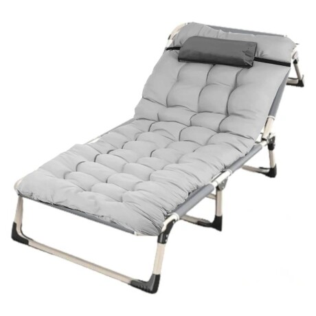 Catre plegable con colchón 75cm ancho Gris
