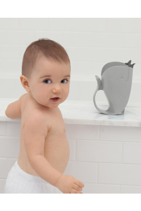 Jarra para enjuague de baño, gris Sin color