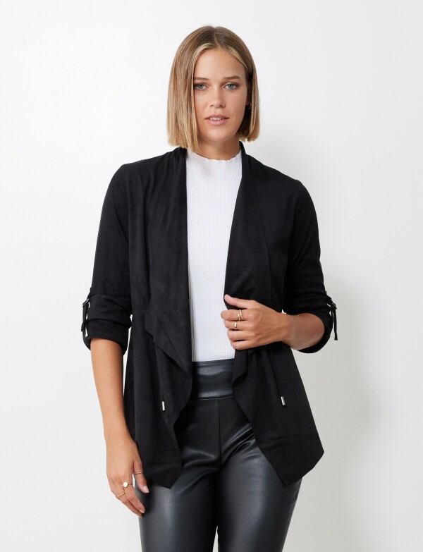 Chaqueta Suede NEGRO