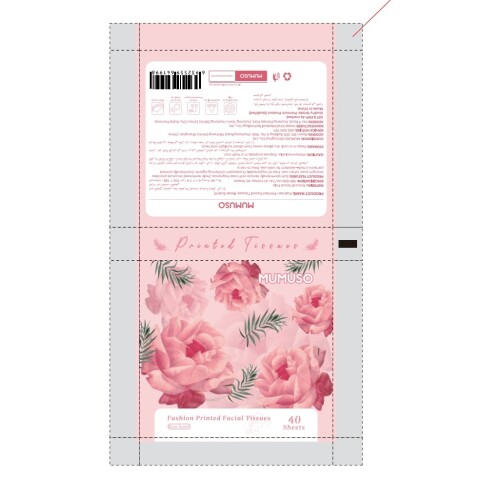 PAÑUELOS DE PAPEL CON ESTAMPADO DE ESENCIA DE ROSA PAÑUELOS DE PAPEL CON ESTAMPADO DE ESENCIA DE ROSA