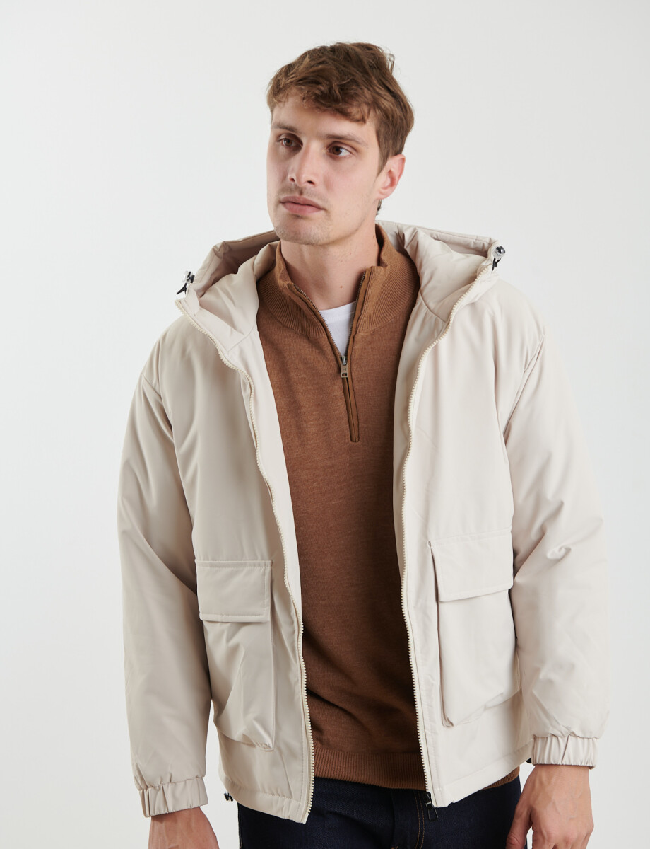 300221 CAMPERA HARRINGTON LABEL Blanco