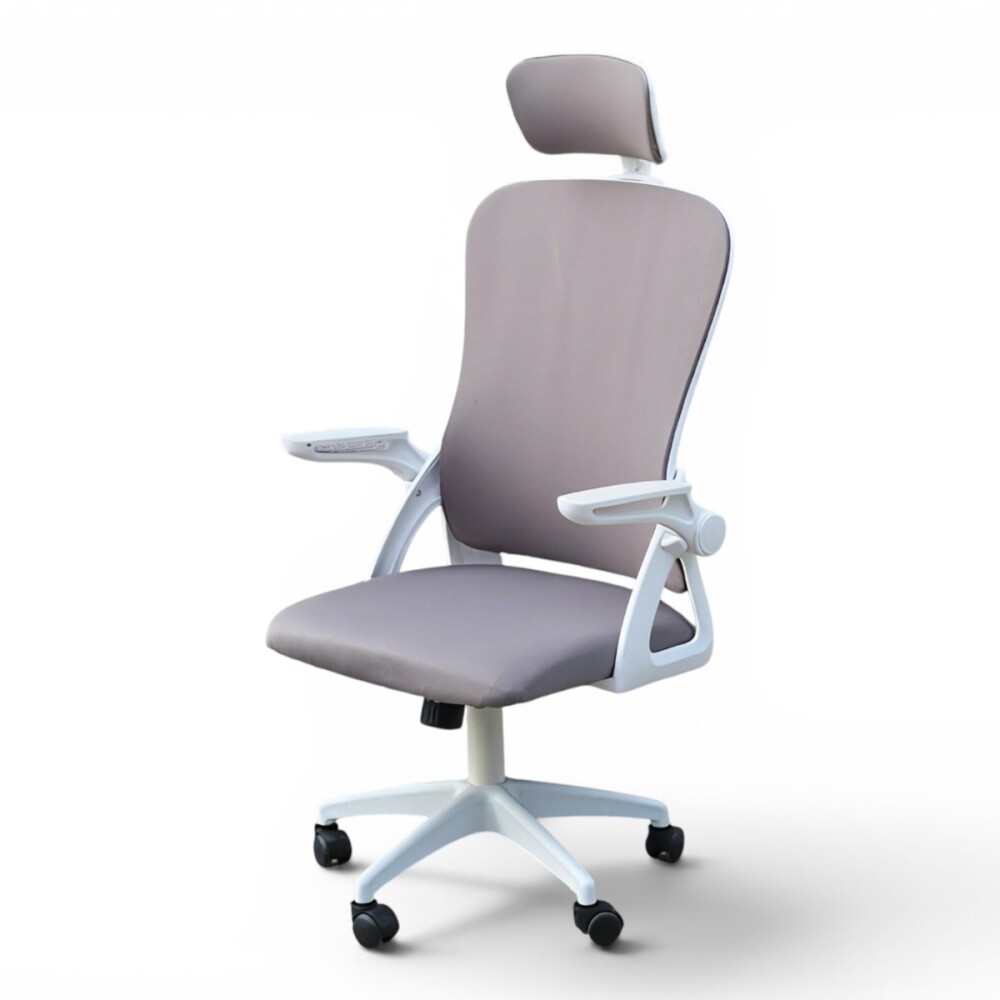 SILLA DE OFICINA ASIENTO ERGONÓMICA ESCRITORIO GIRATORIA REGULABLE APOYABRAZOS GRIS