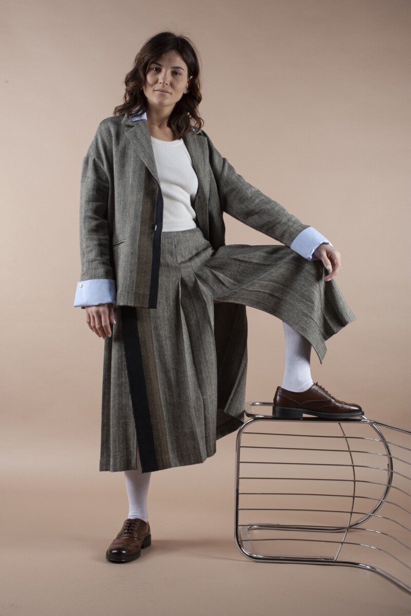 FALDA MIDI Gris