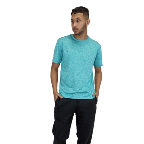 Camiseta Dry Fit Jaspeada aqua
