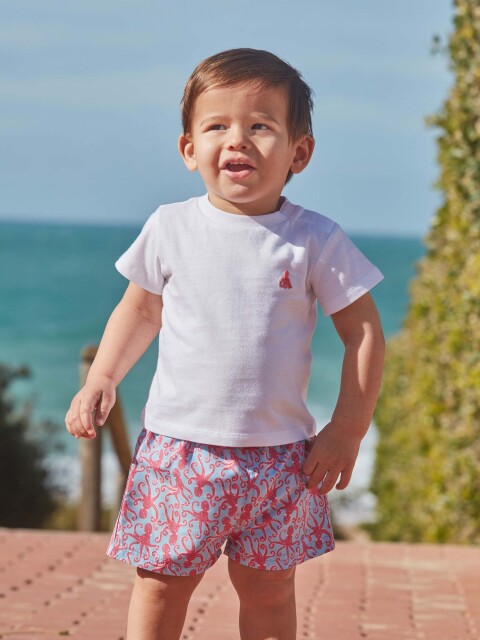 Bañador Estampado Pulpos Gris