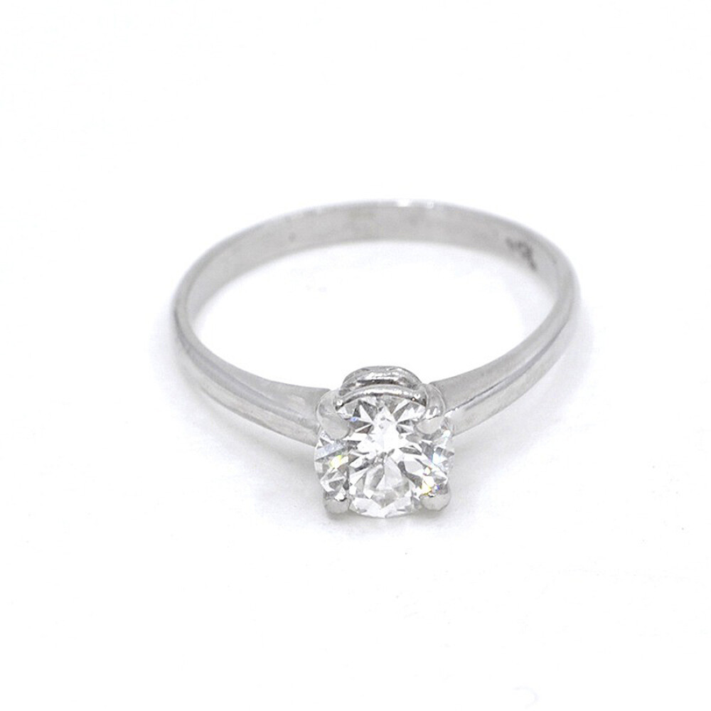 Anillo En Oro 18K Blanco Con Brillante Anillo En Oro 18K Blanco Con Brillante