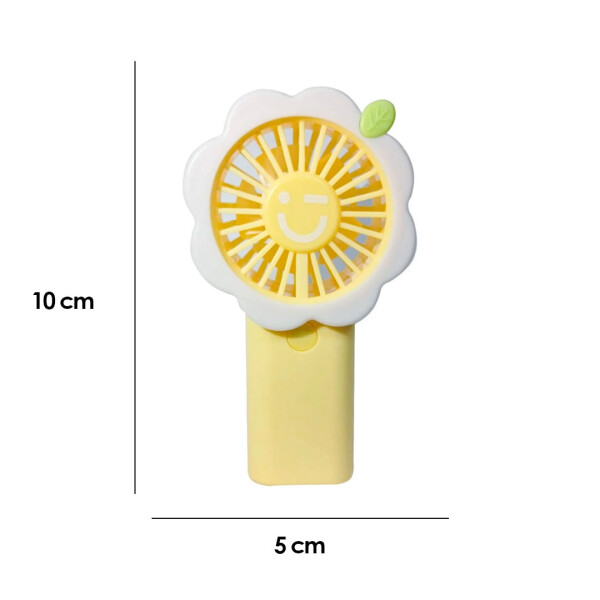 Ventilador floral amarillo