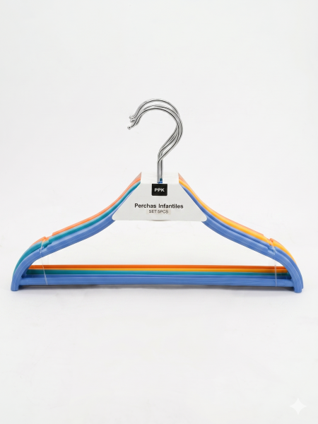 PERCHA INFANTIL MADERA COLORES 4 O +