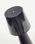 Lámpara de mesa Arenys grande de metal con acabado pintado negro