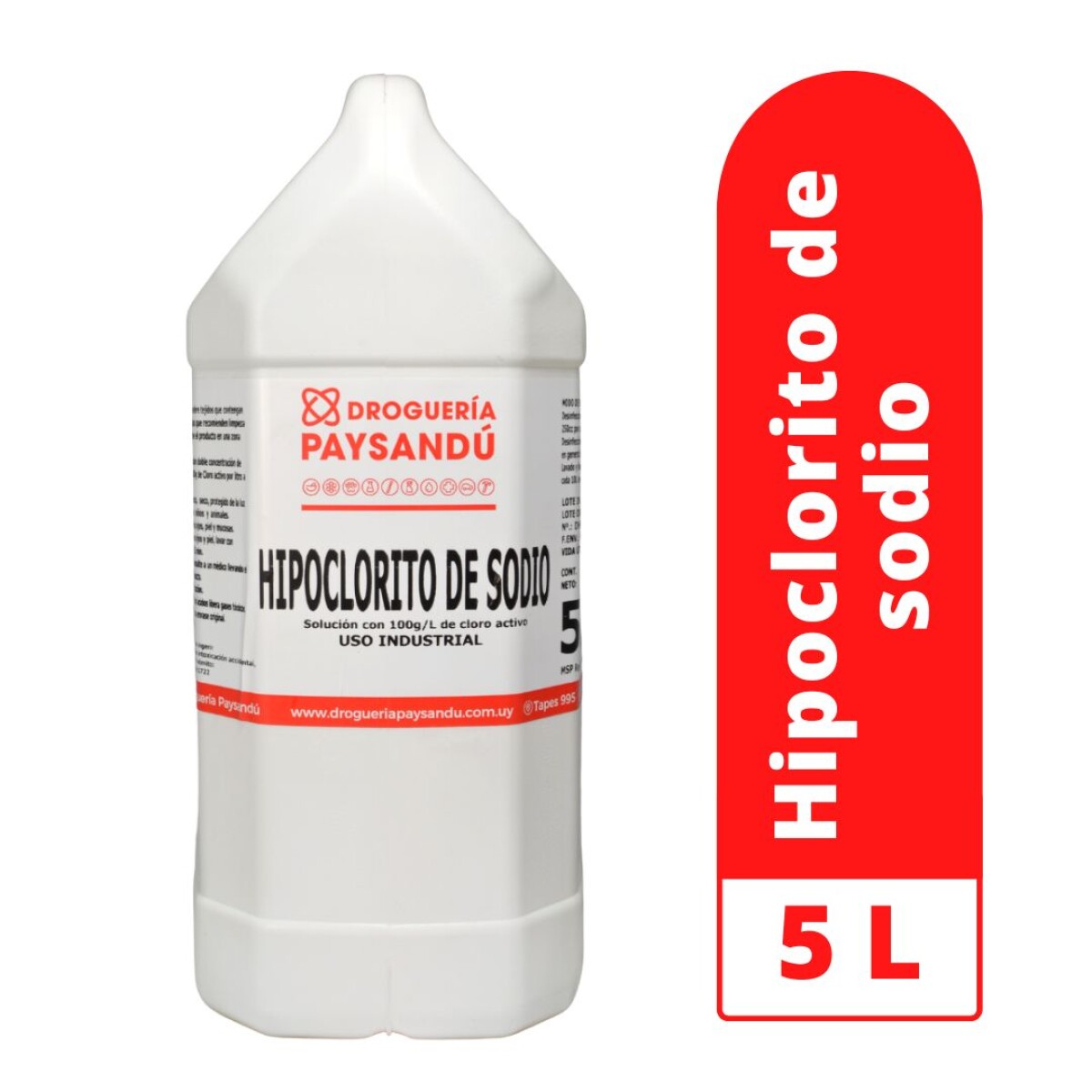 Hipoclorito de Sodio - 5 L 