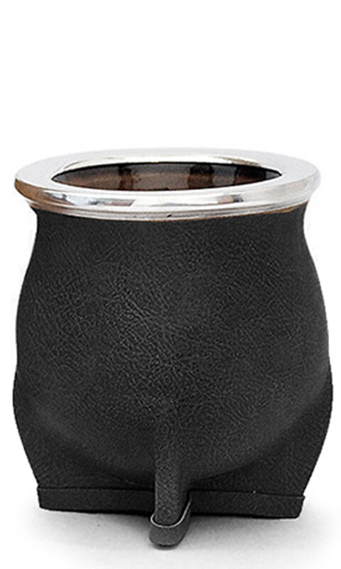 MATE DE CERÁMICA MEDIANO ALFA NEGRO URBANO