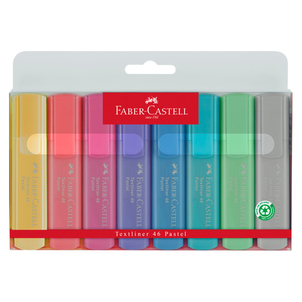 Resaltador Grueso Pastel x8 Faber-Castell #Resaltador Grueso Faber-Castell Pastel X 8