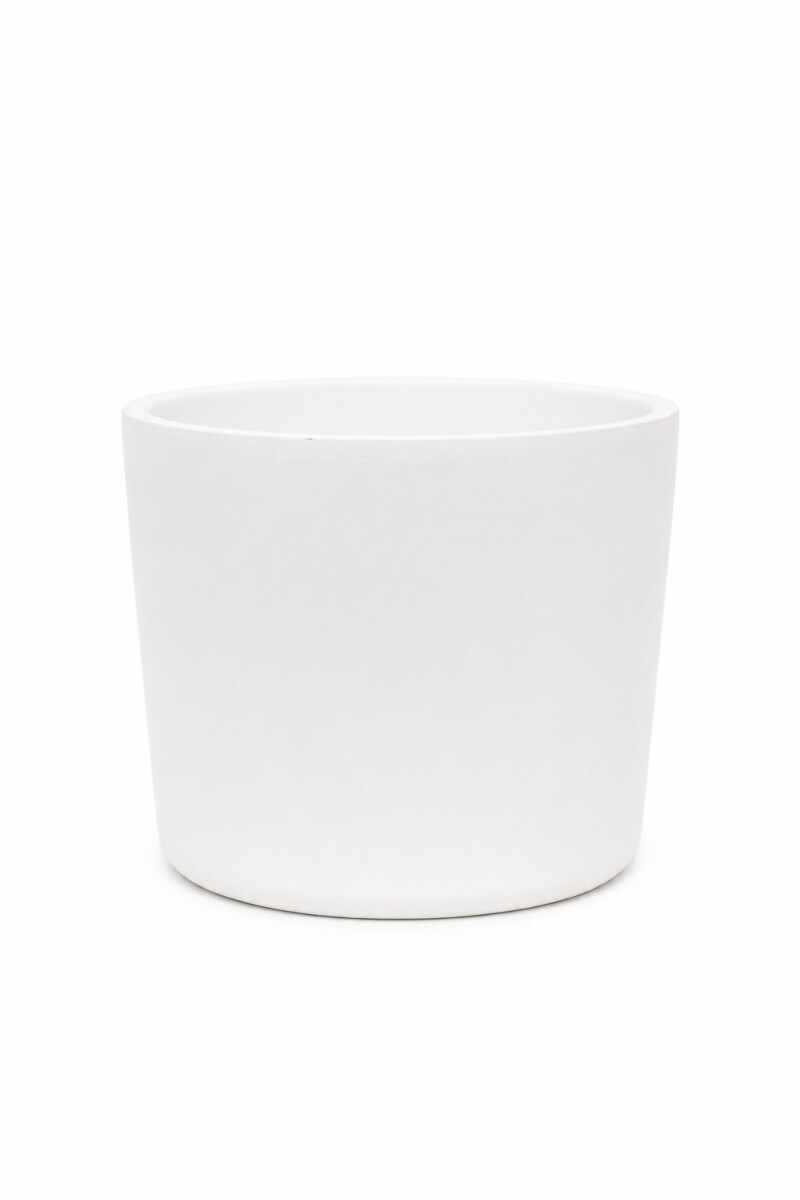 MACETA CERÁMICA L MINIMALISTA BLANCA 