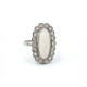 Anillo Oro 18K Blanco, Brillantes Y Opalo Anillo Oro 18K Blanco, Brillantes Y Opalo