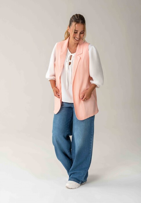 Chaleco de Lino eterna rosa