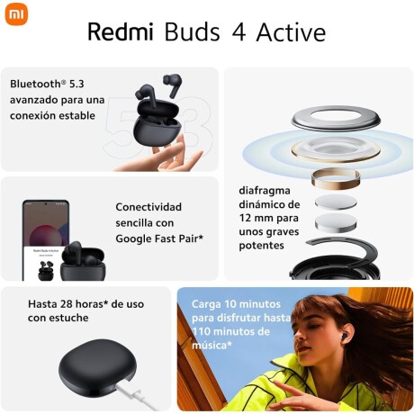 Auriculares Xiaomi Redmi Buds 4 Active V01