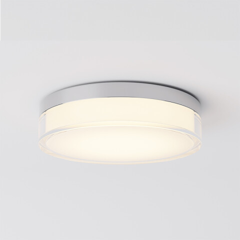 Plafón LED red. Ø230mm cromo 15W cálido dimerizable VK-ICON VK0014