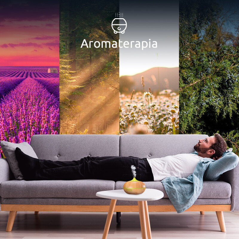 DIFUSOR DE AROMA SMART,CONTROL DE VOZ, 7 COLOR LED 001