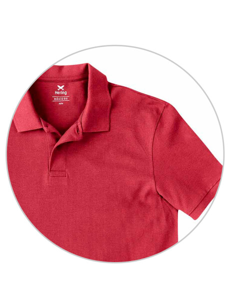 POLO BÁSICA EN TELA PIQUÉ ROJO