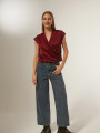 Blusa Lujane Bordeaux Oscuro