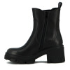 Darkness Bota De Dama C/ Elastico Caña Baja Taco Cuadrado - Negro Negro