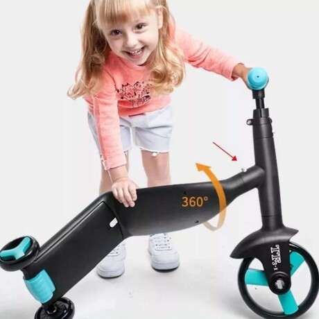 Bicicleta Monopatín Triciclo 3 en 1 Ajustable para Niños Naranja