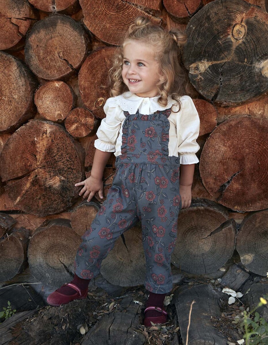 Pantalon Con Tirantes - Petroleo 