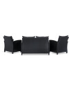 Set jardín VEN 4 plazas negro Set jardín VEN 4 plazas negro