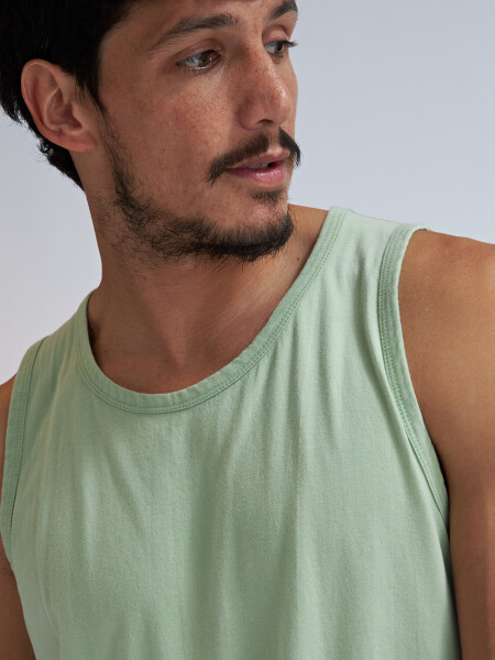 Remera sin manga lavada Verde