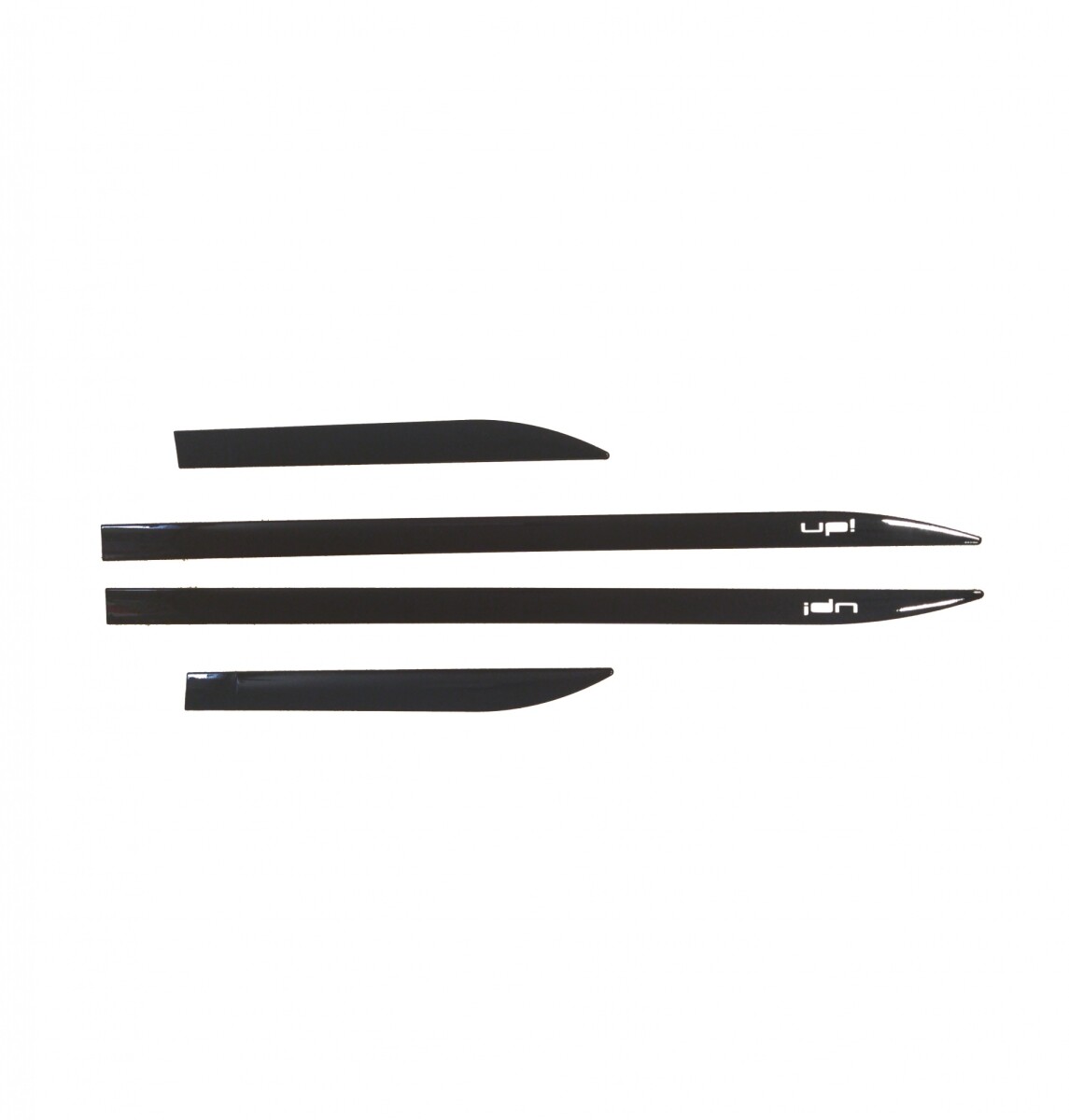 JUEGO DE MOLDURAS UP NEGRAS CON RELIEVE (CROMADO) 