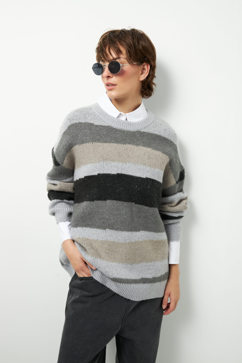 SWEATER AMANDINE Gris Melange