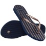 Sandalias Havaianas Slim Nautical Mujer Azul Marino Oro Rosa Metálico