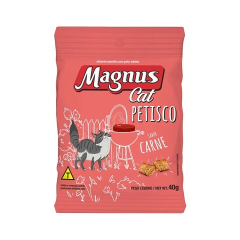 SNACK MAGNUS CAT PETISCO 40 GRAMOS SABOR CARNE