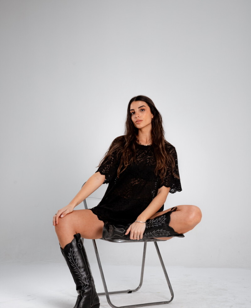 Remeron encaje negro