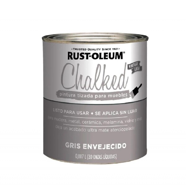 Esmalte Tizado Chalked 0.9L Rust-Oleum Gris Envejecido