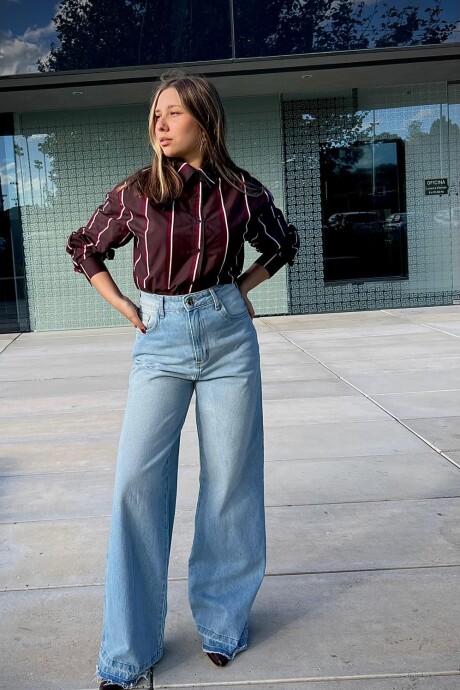 Jean wide leg Balandra Celeste