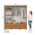 Ropero Henn Flex BE427 3 Puertas Cinamomo Off White Ropero Henn Flex BE427 3 Puertas Cinamomo Off White
