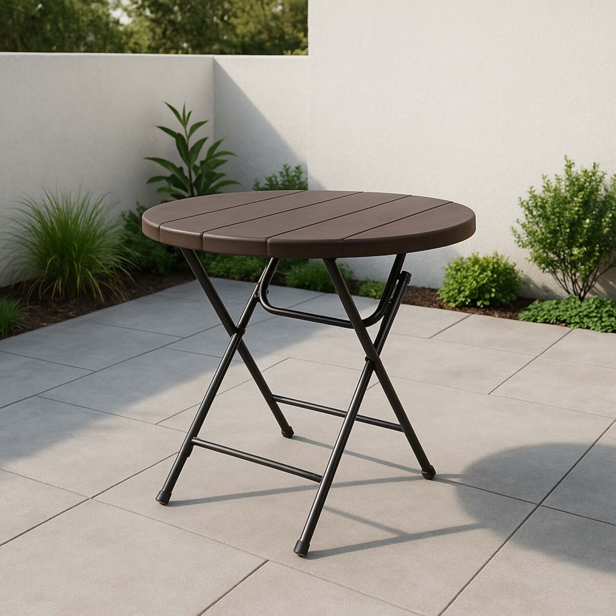 MESA CIRCULAR PLEGABLE - POLIETILENO-ALTA-DENSIDAD NEGRO AVEO 