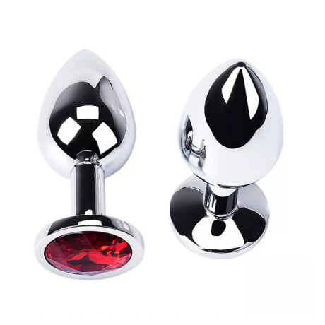 Plug Anal Mediano Metálico Joya Plug Anal Mediano Metálico Joya