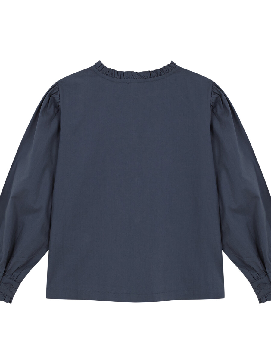 Blusa Con Bordado Petroleo