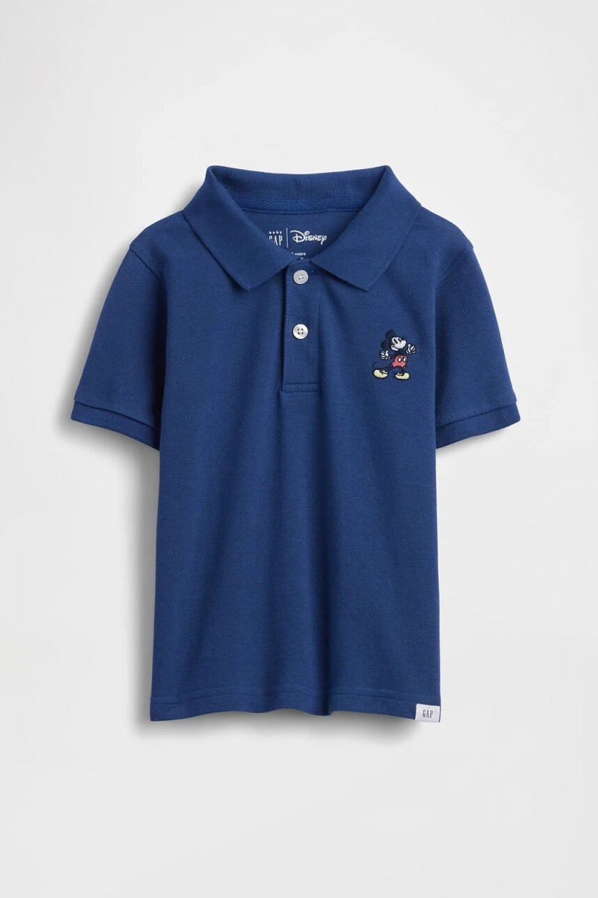 Remera Tipo Polo Disney Toddler Niño Blue Track