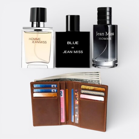 Combo San Valentín Set 3 perfumes + Billetera Combo San Valentín Set 3 perfumes + Billetera