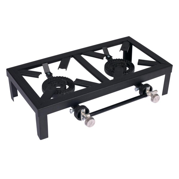 ANAFE QUEMADOR A GAS RUSTIC 2 HORNALLAS NEGRO