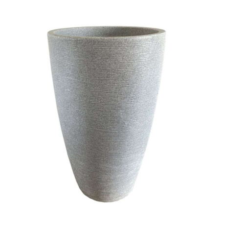 MACETA AMSTERDA GRAPHITO 35x65 EFECTO PIEDRA GRIS CLARA