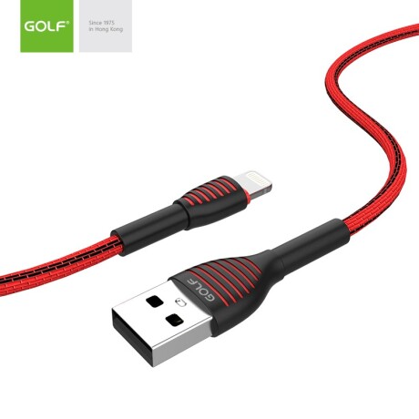Cable Compatible con iPhone Aprobado 1 Metro Golf Rojo