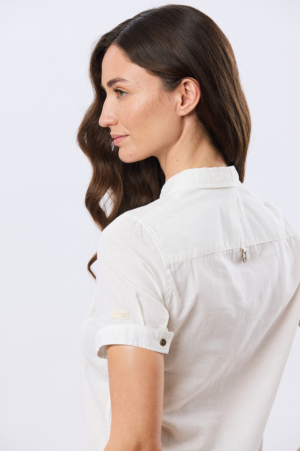 CAMISA LISA DE LINO Blanco