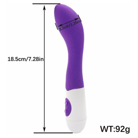 Vibrador Punto G Curvo 30 Funciones Violeta