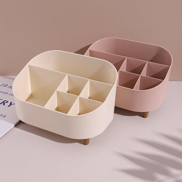 Organizador maquillaje beige